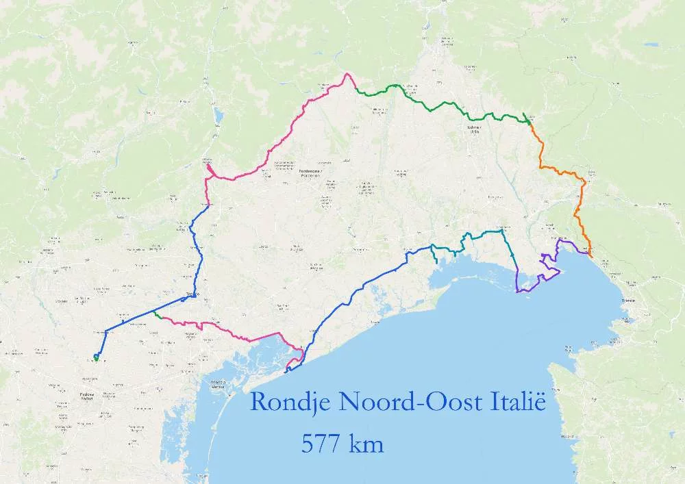 Bikepacking Northeast Italy Strava Poster