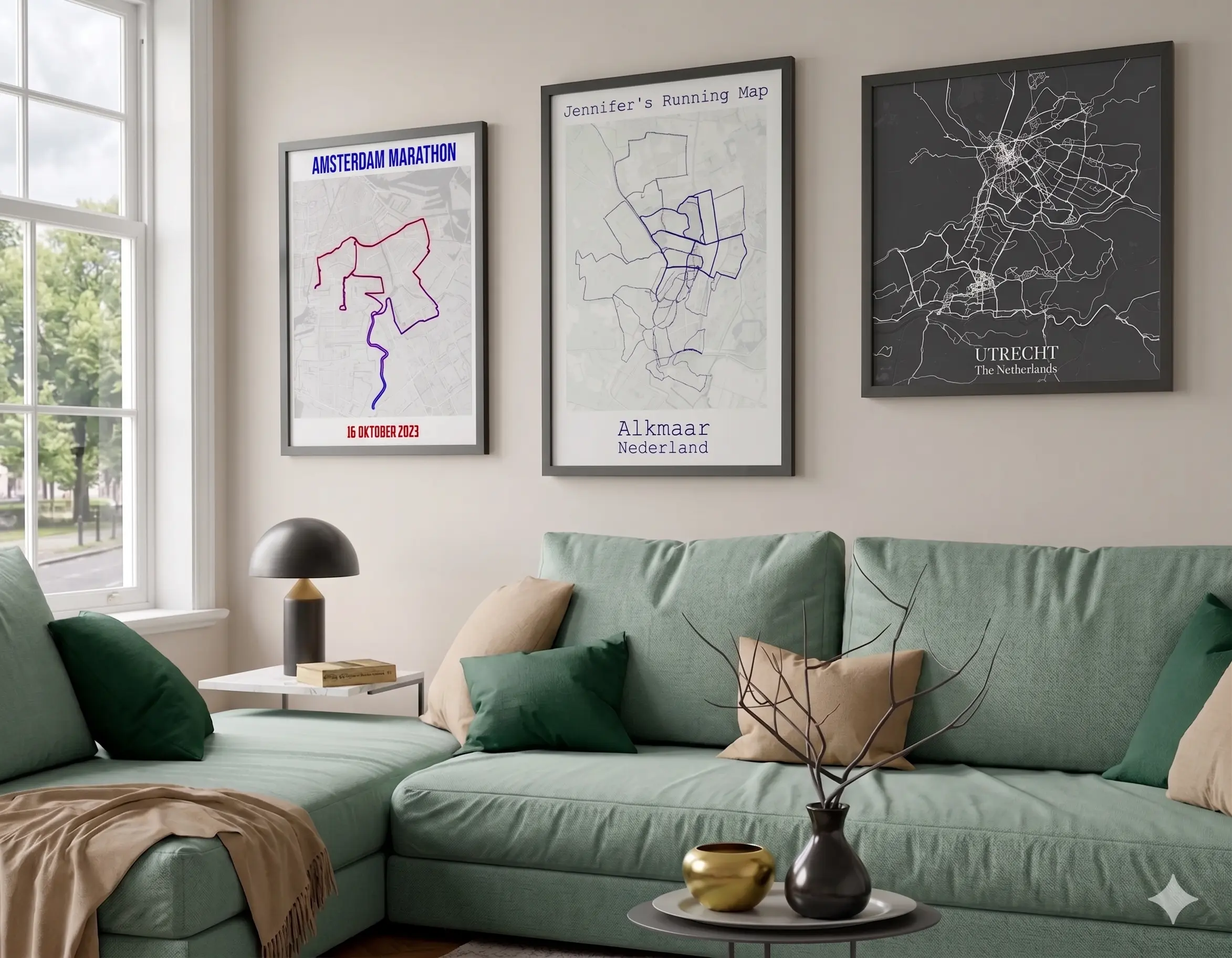 Persoonlijke Strava heatmap poster als cadeau voor sporters