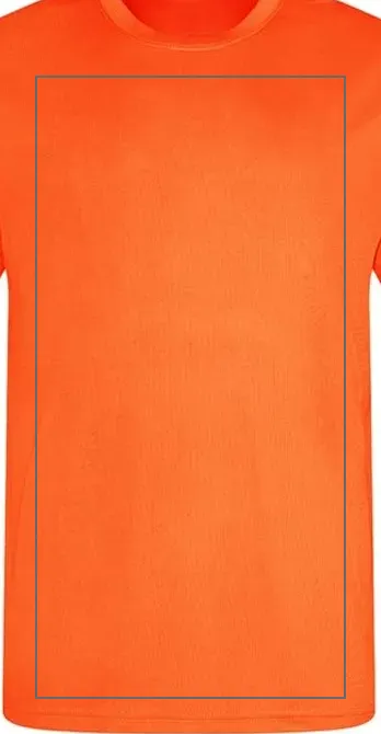 Custom heatmap shirt in Electric Orange